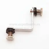 Фурнитура для стекла (Китай) соединитель для стеклянных витрин двойной, хром