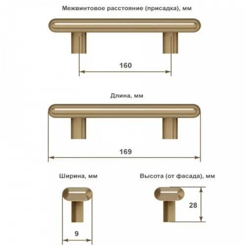 Ручки мебельные Metakor ручка мебельная stretch, 160мм, хром