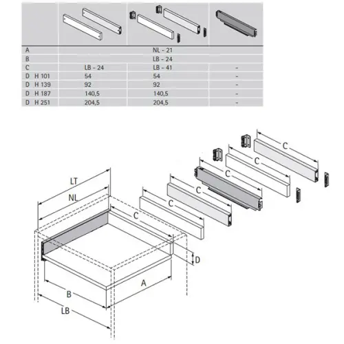 Комплекты ящиков Avantech You комплект ящика avantech you nl-270*101мм, silent system, антрацит