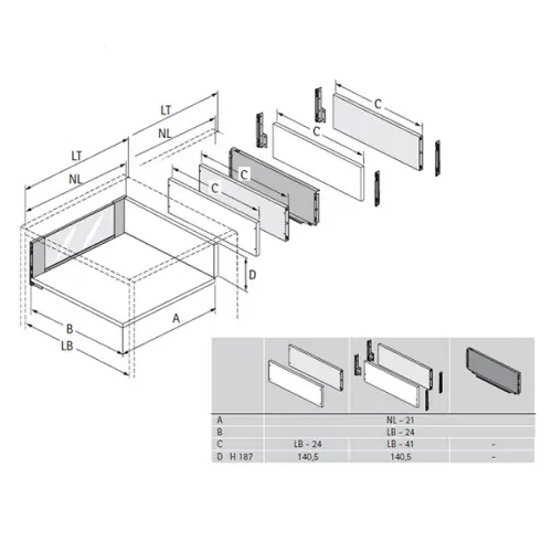 Комплекты ящиков Avantech You комплект ящика avantech you inlay nl-350*187мм, silent system, белый